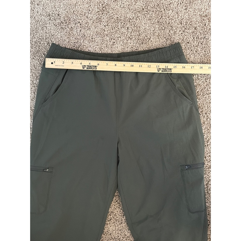 Eddie Bauer Rainier Fleece Lined Pants Womens 10 Olive Cargo Joggers Hiking - Picture 10 of 11